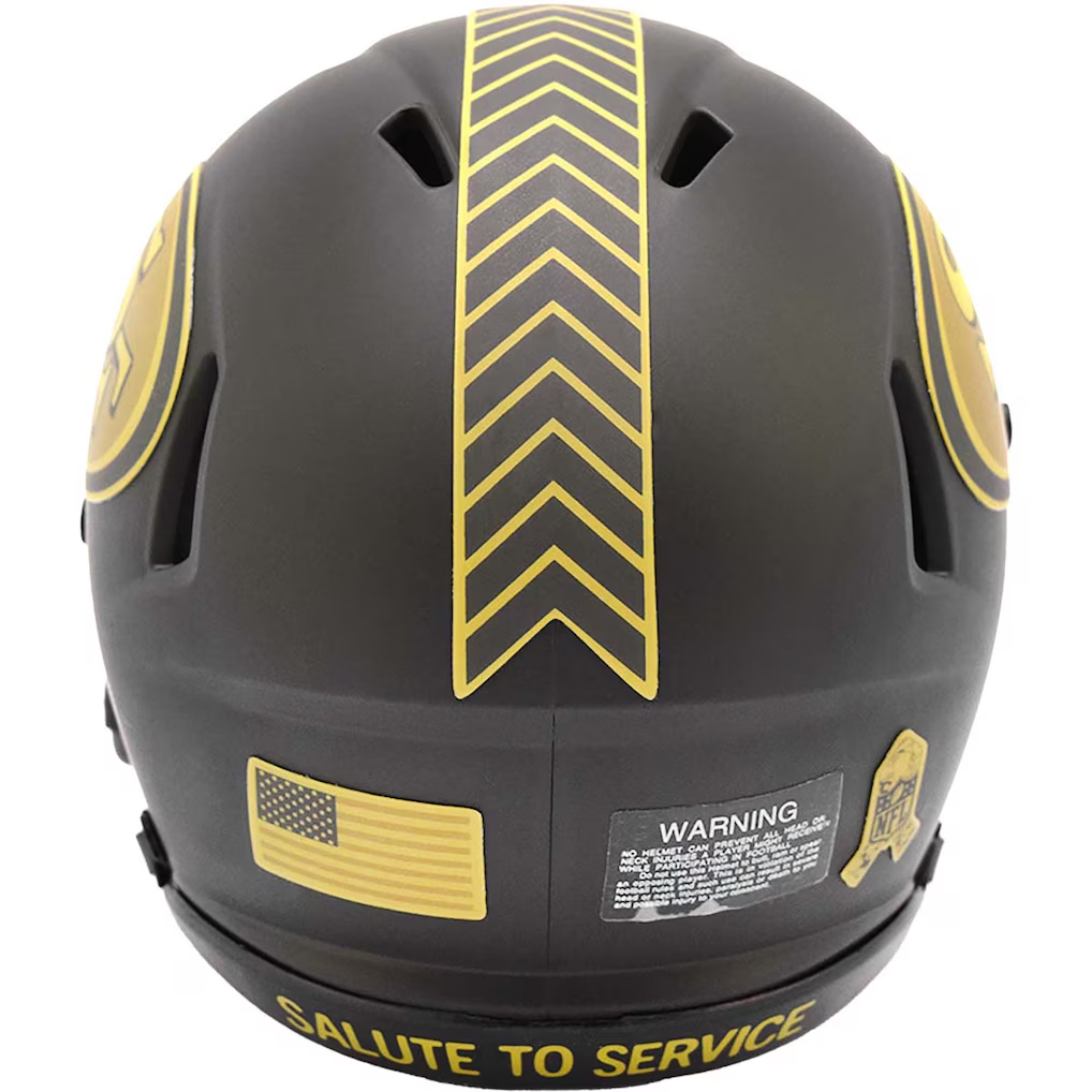 SAN FRANCISCO 49ERS 2025 NFL SALUTE TO SERVICE RIDDELL SPEED MINI HELMET