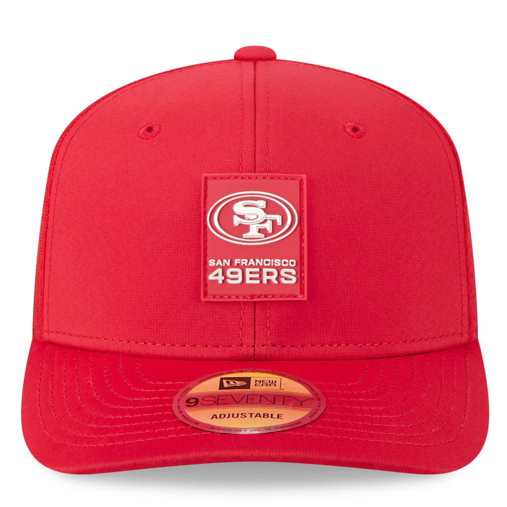 SAN FRANCISCO 49ERS 2025 NFL SIDELINE 9SEVENTY STRETCH-SNAP ADJUSTABLE HAT - RED