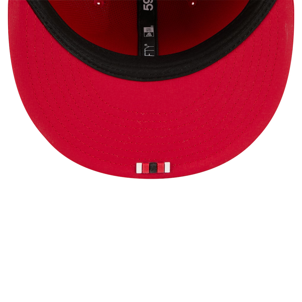 SAN FRANCISCO 49ERS 2025 NFL SIDELINE RETRO 59FIFTY FITTED HAT - RED