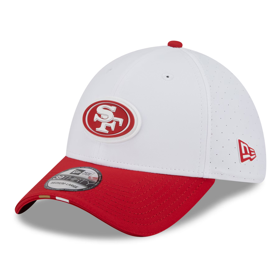 SAN FRANCISCO 49ERS 2025 NFL TRAINING CAMP 39THIRTY FLEX FIT HAT - WHITE