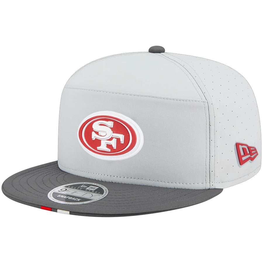 SAN FRANCISCO 49ERS 2025 NFL TRAINING CAMP 9FIFTY SPLIT PANEL SNAPBACK HAT - GRAY