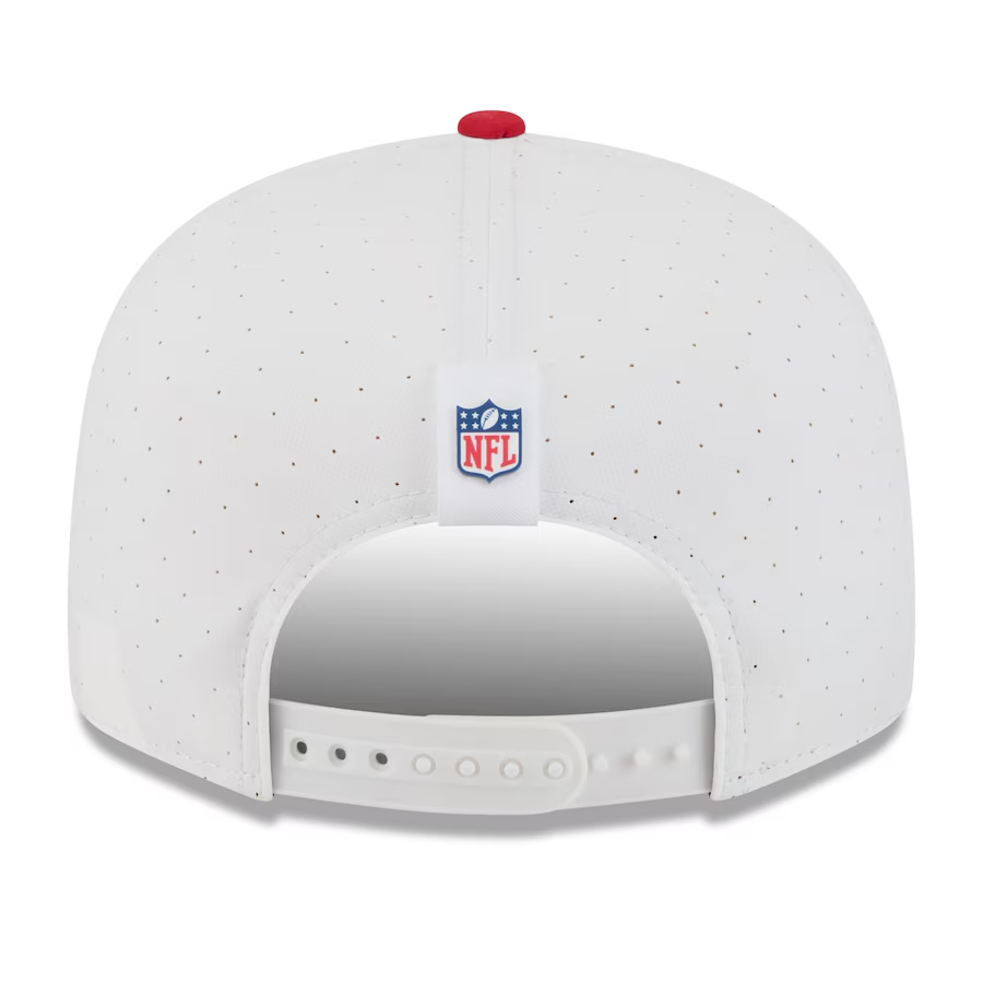 SAN FRANCISCO 49ERS 2025 NFL TRAINING CAMP 9FIFTY SPLIT PANEL SNAPBACK HAT - WHITE