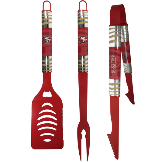 SAN FRANCISCO 49ERS 3-PIECE COLOR BBQ SET