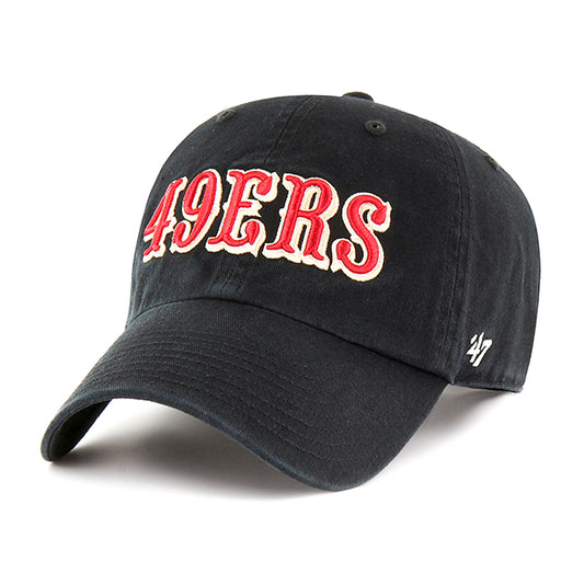 SAN FRANCISCO 49ERS '47 CLEAN UP ADJUSTABLE HAT - BLACK