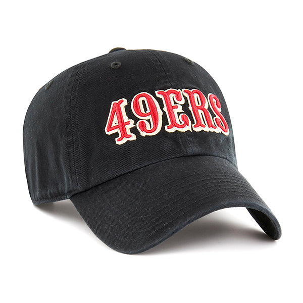 SAN FRANCISCO 49ERS '47 CLEAN UP ADJUSTABLE HAT - BLACK