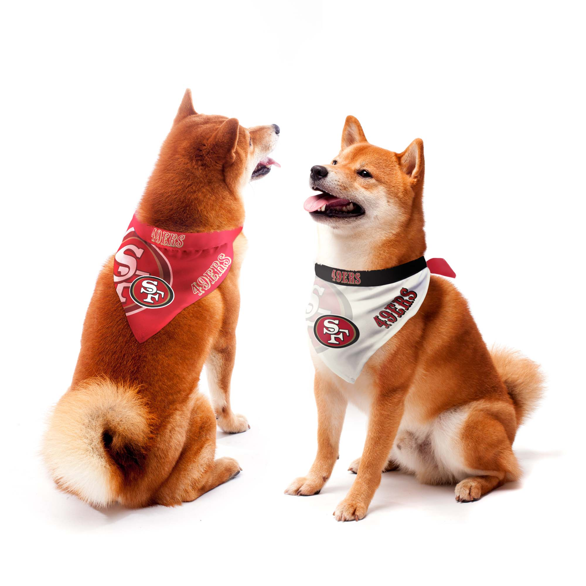 SAN FRANCISCO 49ERS HOME AWAY PET BANDANA SET