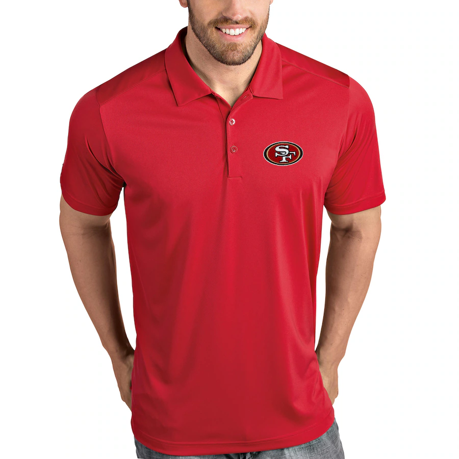 SAN FRANCISCO 49ERS MEN'S ANTIGUA TRIBUTE POLO - RED
