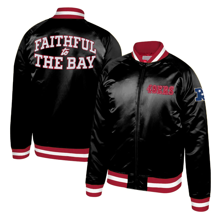 San francisco 49ers satin jacket discount