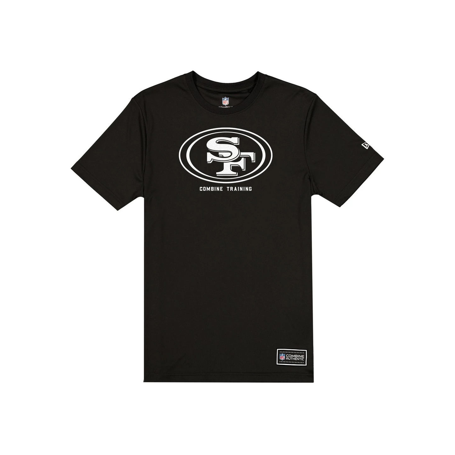 SAN FRANCISCO 49ERS MEN'S NEW ERA COMBINE T-SHIRT - BLACK/WHITE