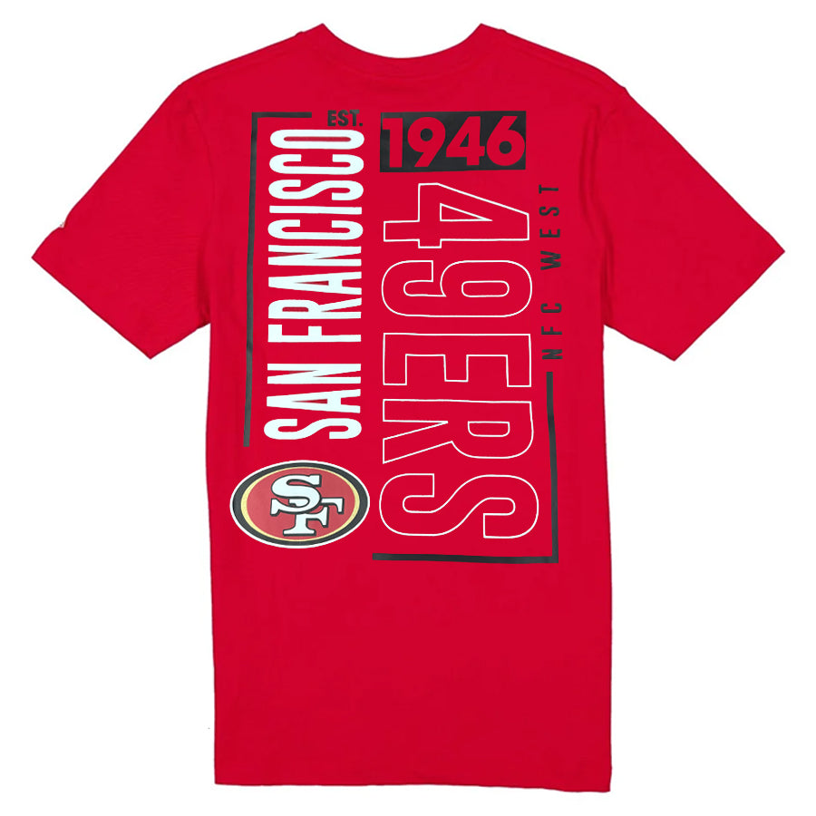 SAN FRANCISCO 49ERS MEN'S NEW ERA TEAM BACK T-SHIRT - RED