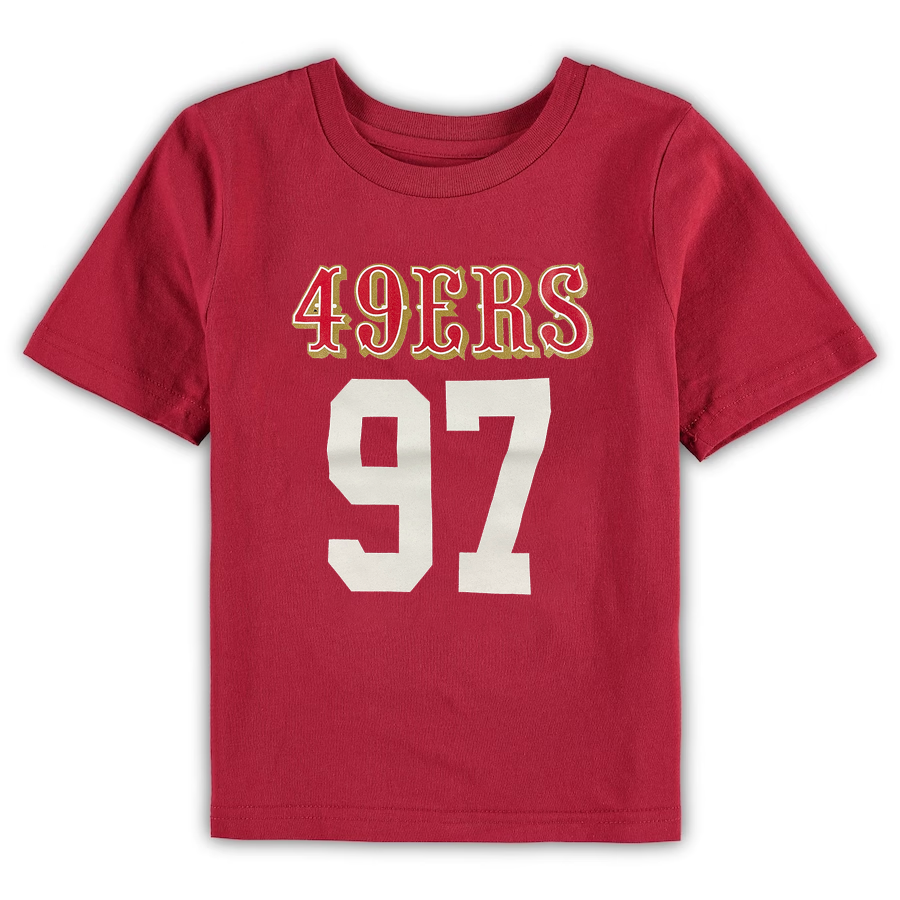 SAN FRANCISCO 49ERS NICK BOSA YOUTH MAINLINER PLAYER NAME & NUMBER T-SHIRT