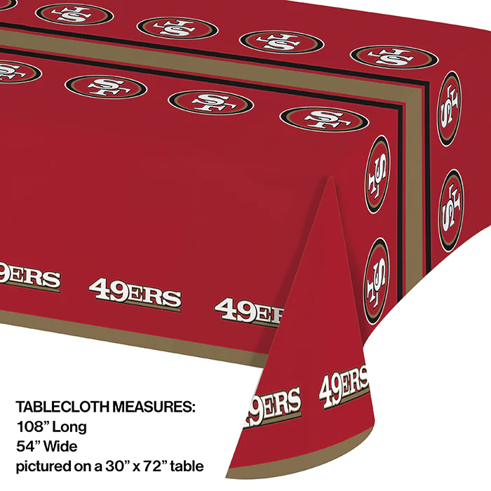 SAN FRANCISCO 49ERS PLASTIC TABLE COVER