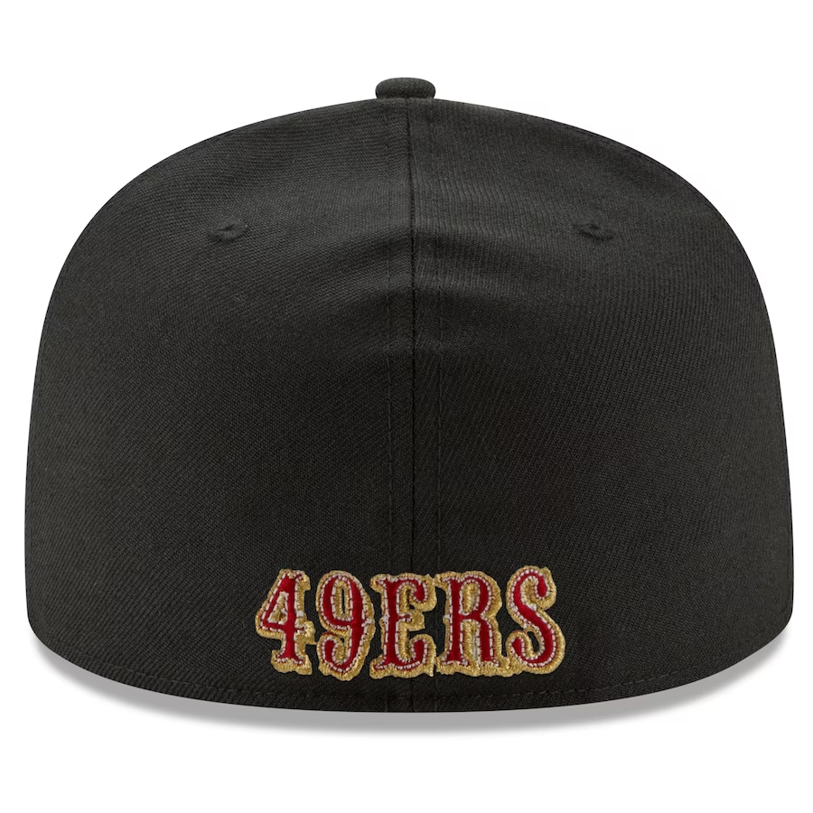 SAN FRANCISCO 49ERS SUPER BOWL LVIII SIDE PATCH 59FIFTY FITTED HAT - BLACK