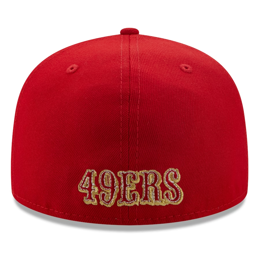 SAN FRANCISCO 49ERS SUPER BOWL LVIII SIDE PATCH 59FIFTY FITTED HAT - RED
