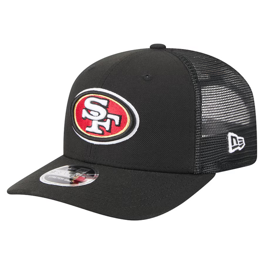 SAN FRANCISCO 49ERS TEAM COLLECTION 9SEVENTY STRETCH SNAP ADJUSTABLE HAT - BLACK