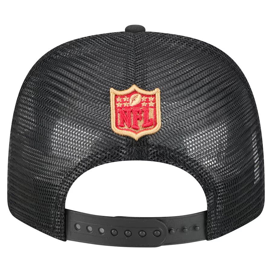 SAN FRANCISCO 49ERS TEAM COLLECTION 9SEVENTY STRETCH SNAP ADJUSTABLE HAT - BLACK