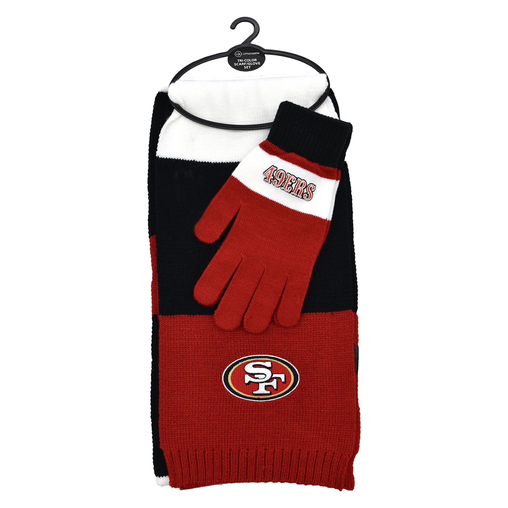49ers handschuhe SAN FRANCISCO 49ERS TRI-COLOR SCARF AND GLOVE SET