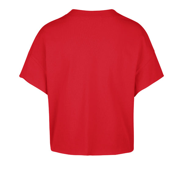 SAN FRANCISCO 49ERS WOMEN'S '47 BRAND ELATION OVERSIZED NOTCH T-SHIRT - RED