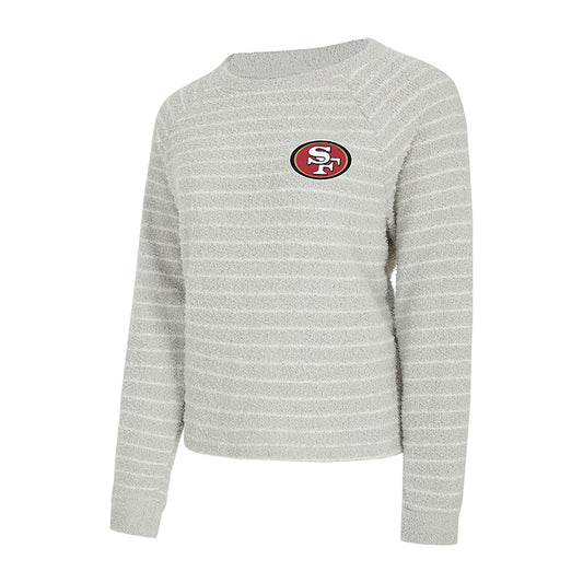 SAN FRANCISCO 49ERS WOMEN'S CHENILLE STRIPED LONG SLEEVE T-SHIRT