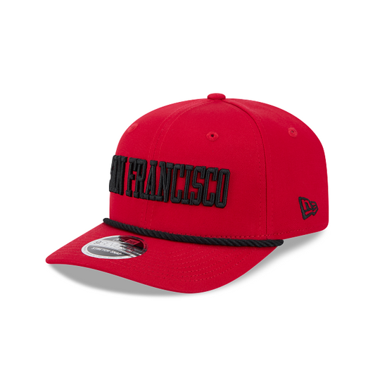 SAN FRANCISCO 49ERS WORDMARK ROPE 9SEVENTY STRETCH-SNAP ADJUSTABLE HAT - RED
