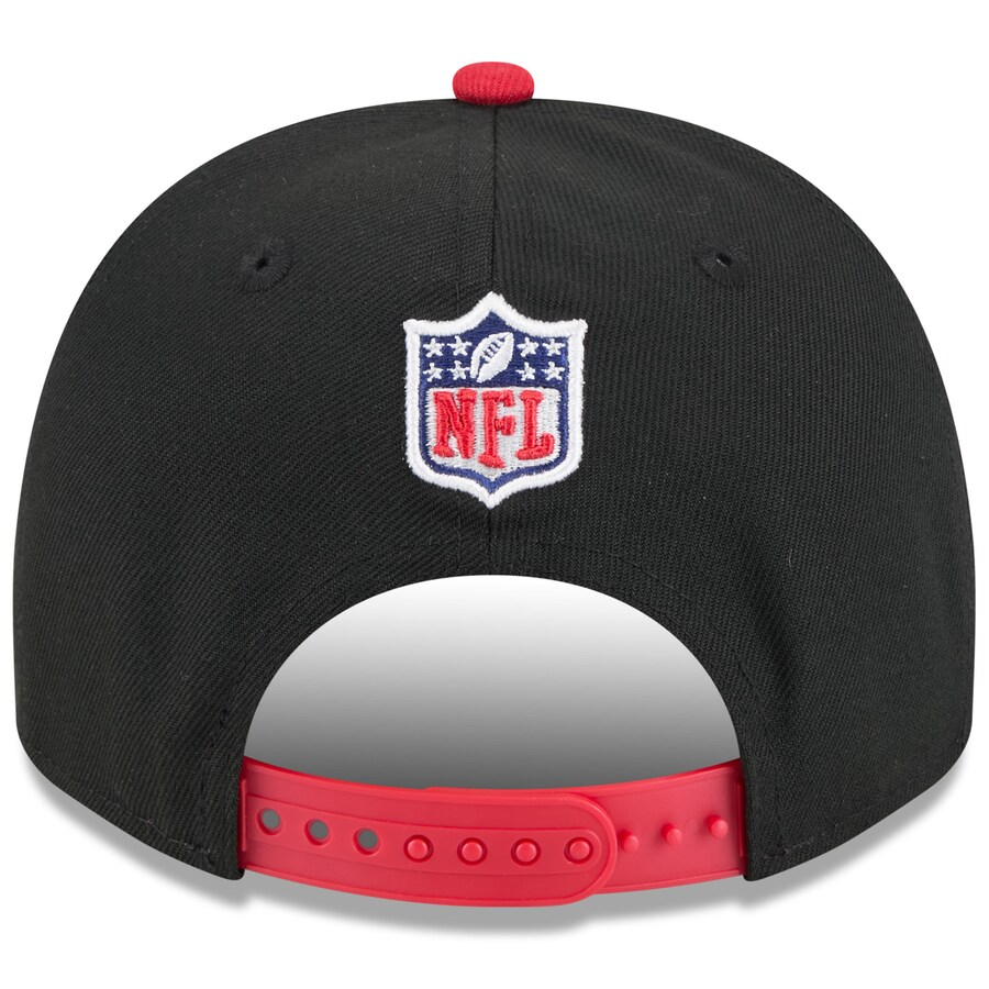 SAN FRANCISCO 49ERS YOUTH 2025 NFL DRAFT 9FIFTY A-FRAME SNAPBACK HAT - BLACK/RED