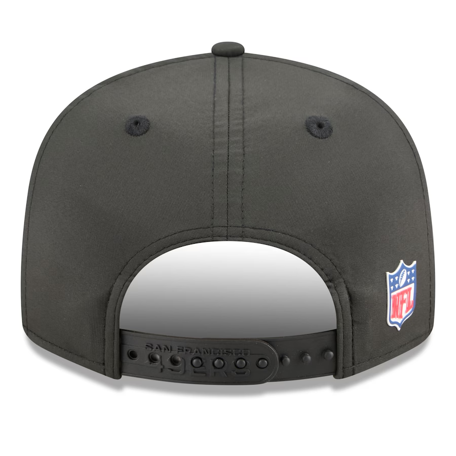 SAN FRANCISCO 49ERS YOUTH 2025 NFL SIDELINE 9FIFTY SPLIT SNAPBACK HAT - BLACK