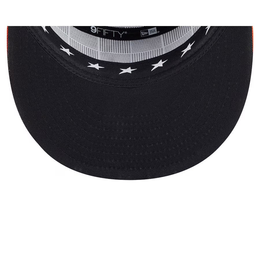 SAN FRANCISCO GIANTS 2025 MLB ALL-STAR GAME 9FIFTY SPLIT PANEL SNAPBACK HAT - BLACK/ORANGE