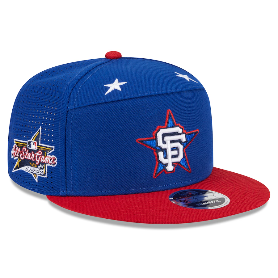 SAN FRANCISCO GIANTS 2025 MLB ALL-STAR GAME WORKOUT SPLIT PANEL 9FIFTY SNAPBACK HAT - BLUE/RED