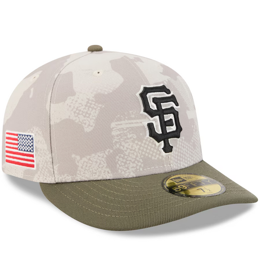 SAN FRANCISCO GIANTS 2025 MLB ARMED FORCES 59FIFTY FITTED HAT - STONE/OLIVE