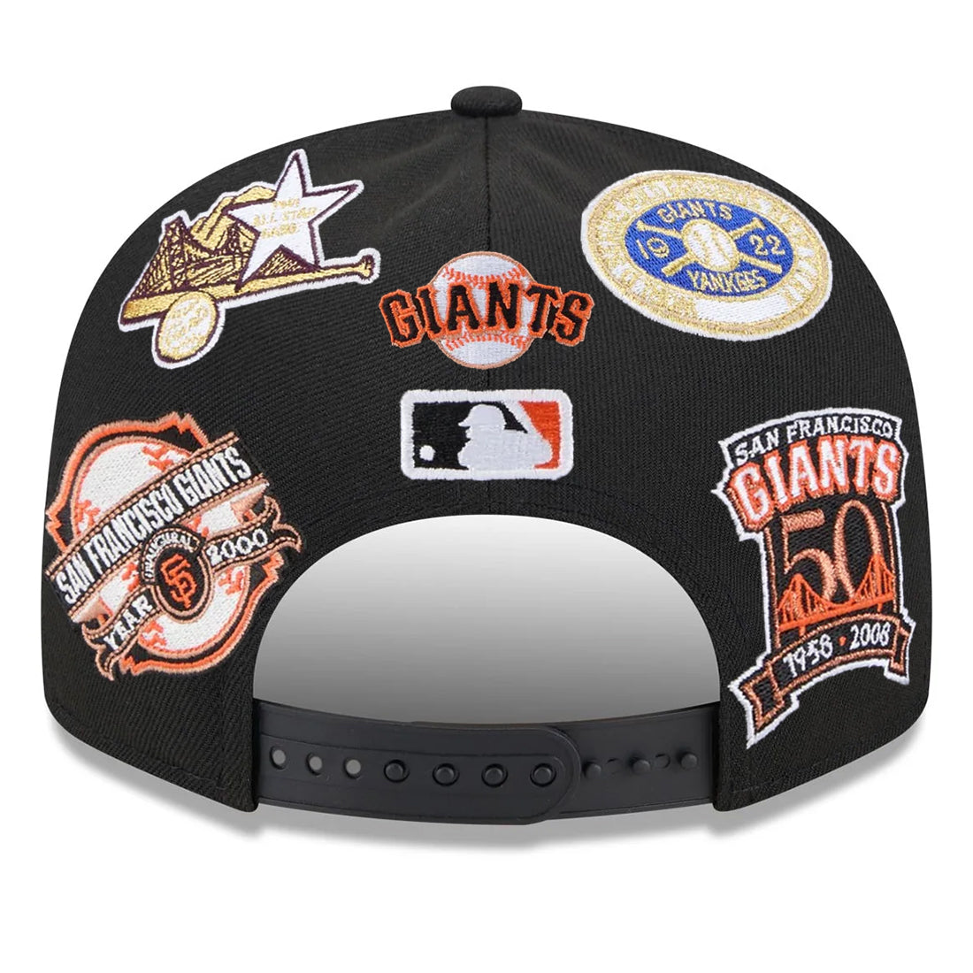 SAN FRANCISCO GIANTS ALL OVER PATCH 9FIFTY SNAPBACK HAT - BLACK