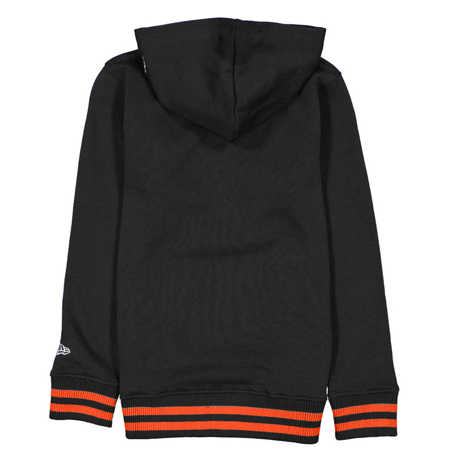 SAN FRANCISCO GIANTS BOYS STRIPE CUFF PULLOVER HOODED SWEATSHIRT - BLACK