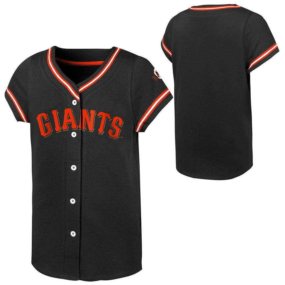 SAN FRANCISCO GIANTS GIRLS YOUTH GAMETIME BUTTON JERSEY JR S SPORTS