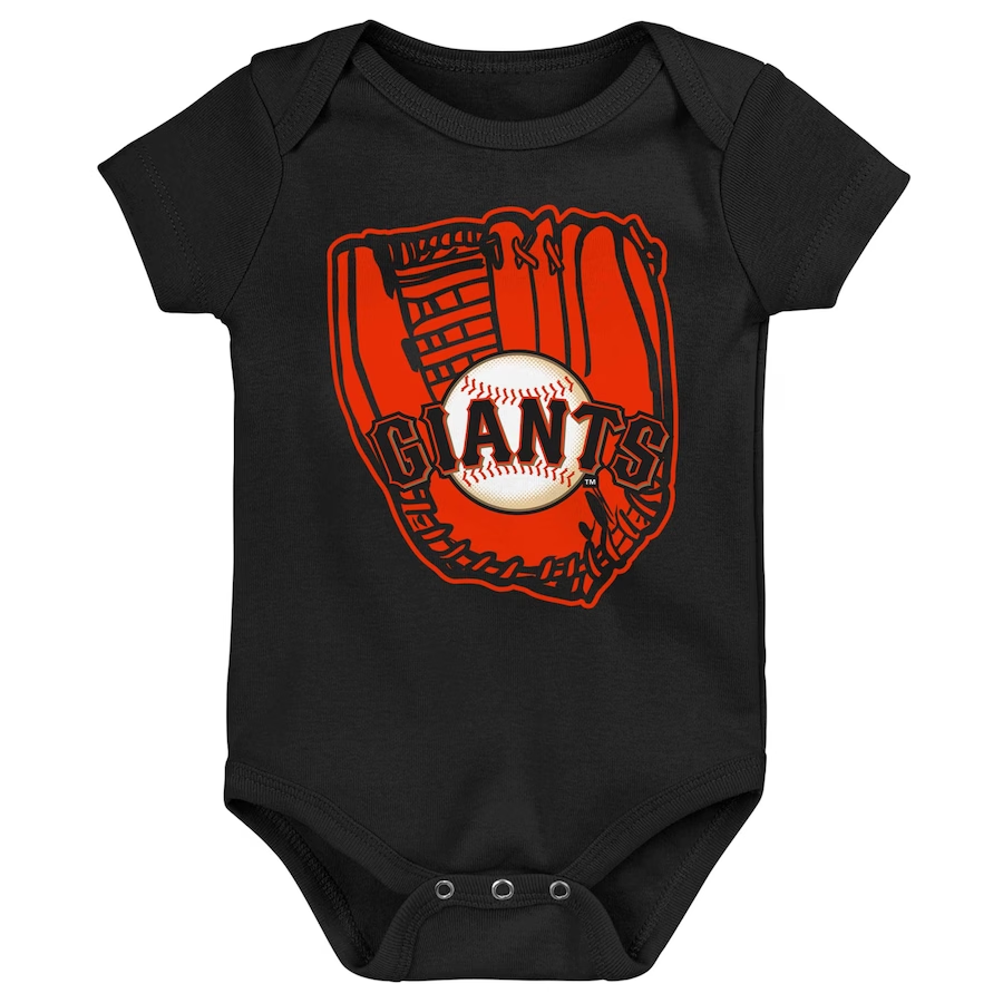 SAN FRANCISCO GIANTS INFANT MINOR LEAGUE PLAYER 3 PIECE ONESIE SET