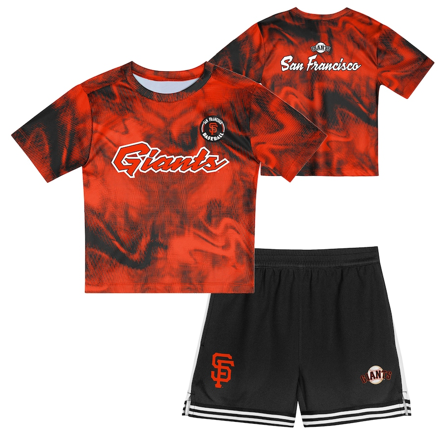 SAN FRANCISCO GIANTS KIDS PINCH HITTER INFIELDER T-SHIRT & SHORTS SET