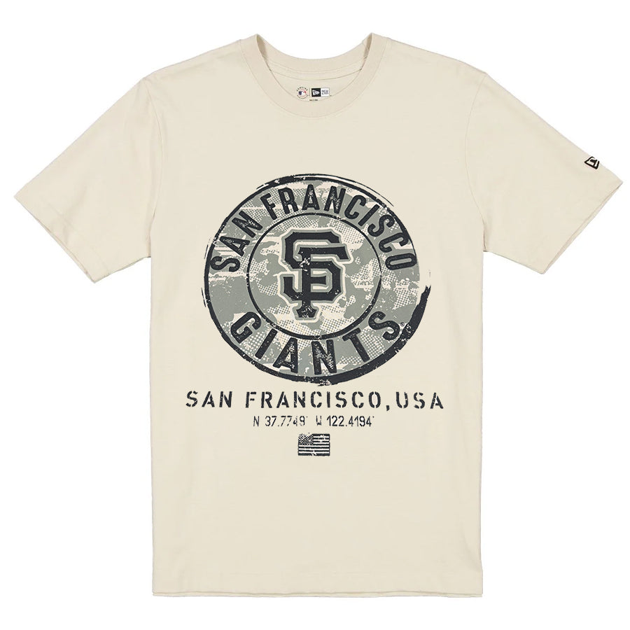 SAN FRANCISCO GIANTS MEN'S 2025 MLB ARMED FORCES T-SHIRT - STONE