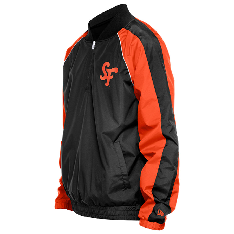 SAN FRANCISCO GIANTS MEN'S 2025 MLB CITY CONNECT QUARTER-ZIP PULLOVER WINDBREAKER - BLACK