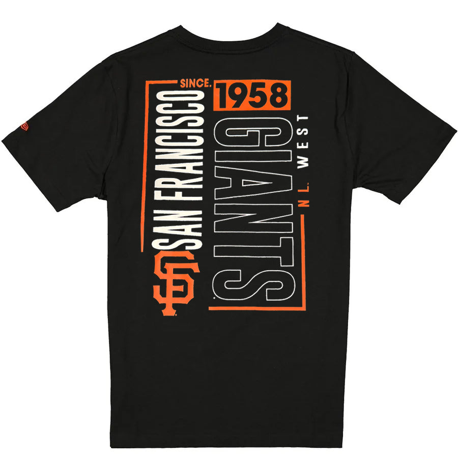 SAN FRANCISCO GIANTS MEN'S NEW ERA TEAM BACK T-SHIRT - BLACK