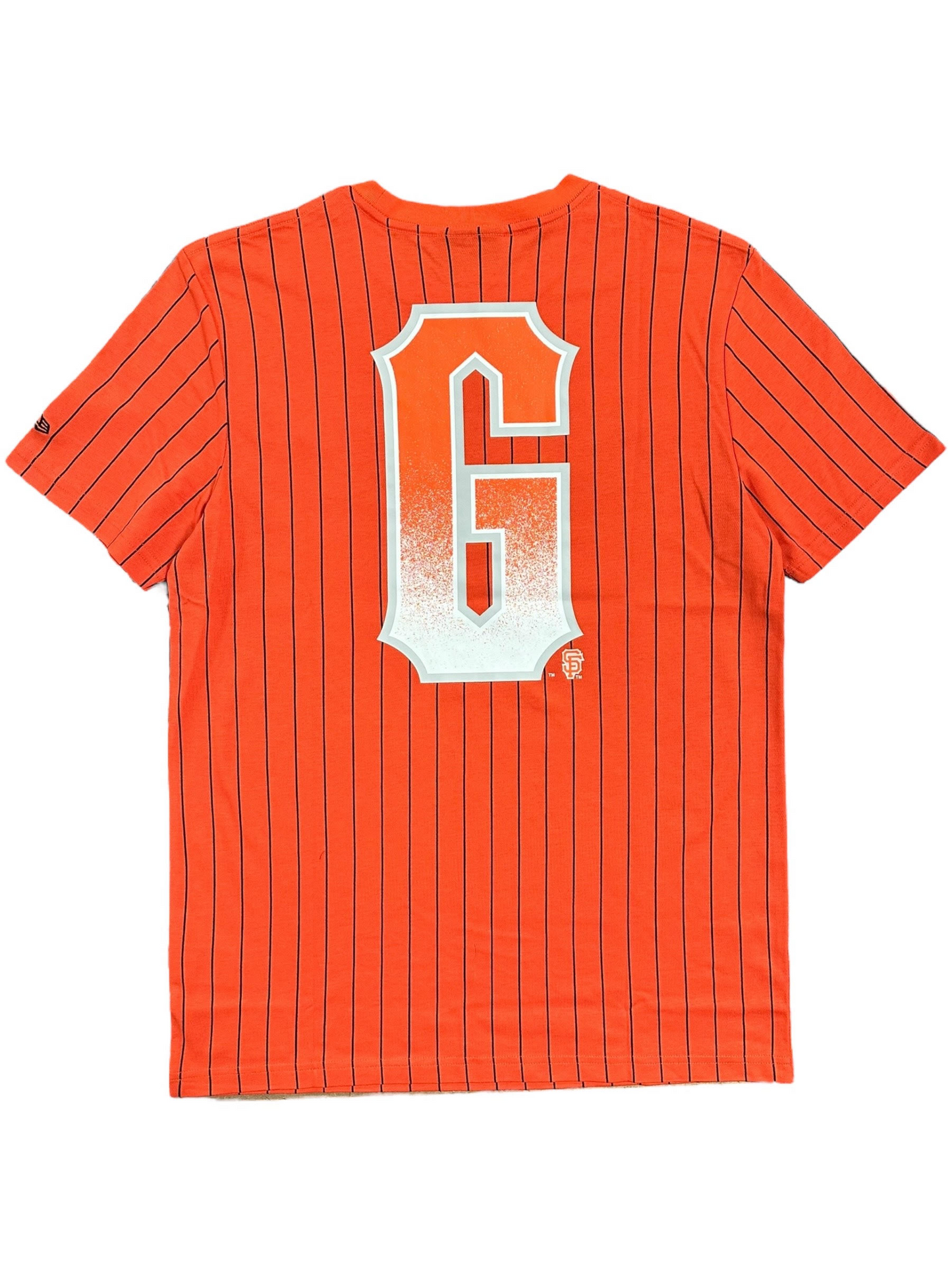 SAN FRANCISCO GIANTS MEN'S PINSTRIPE T-SHIRT - ORANGE