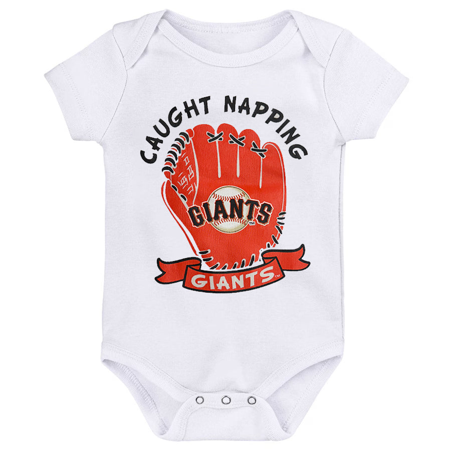 SAN FRANCISCO GIANTS NEWBORN 1-2-3 INNING 3-PIECE BODYSUIT SET