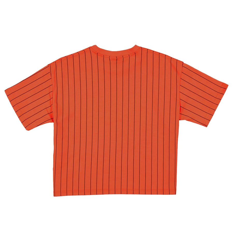 SAN FRANCISCO GIANTS WOMEN'S 2025 MLB CITY CONNECT PINSTRIPE T-SHIRT - ORANGE