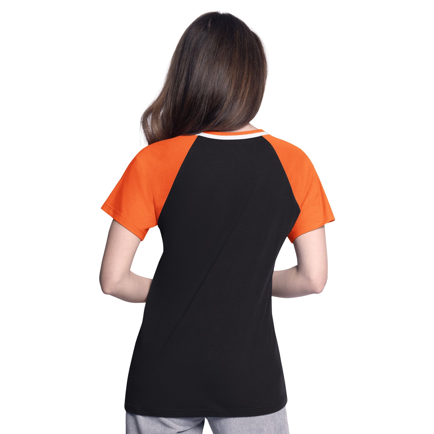 SAN FRANCISCO GIANTS WOMEN'S BALL PARK V-NECK T-SHIRT - BLACK