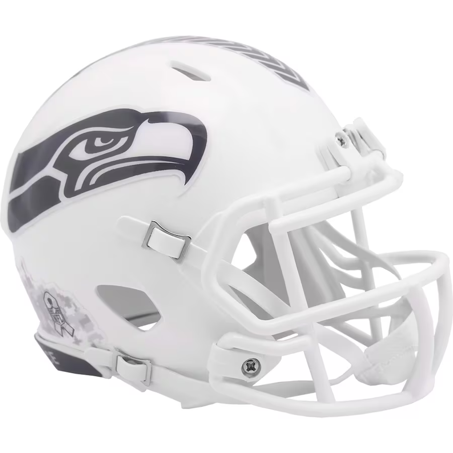 Seattle Seahawks 2024 NFL Salute To Service Riddell Speed Mini Helmet