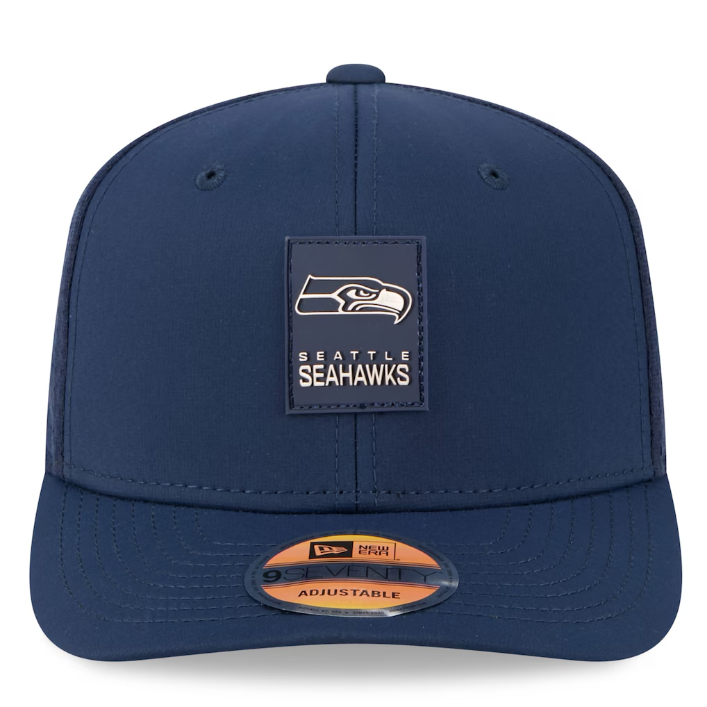 SEATTLE SEAHAWKS 2025 NFL SIDELINE 9SEVENTY STRETCH-SNAP ADJUSTABLE HAT - NAVY