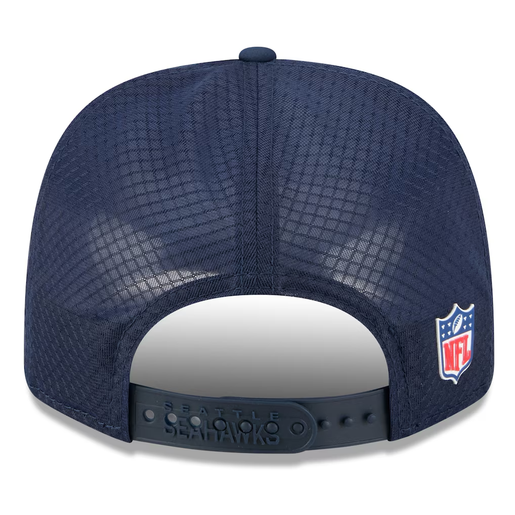 SEATTLE SEAHAWKS 2025 NFL SIDELINE 9SEVENTY STRETCH-SNAP ADJUSTABLE HAT - NAVY