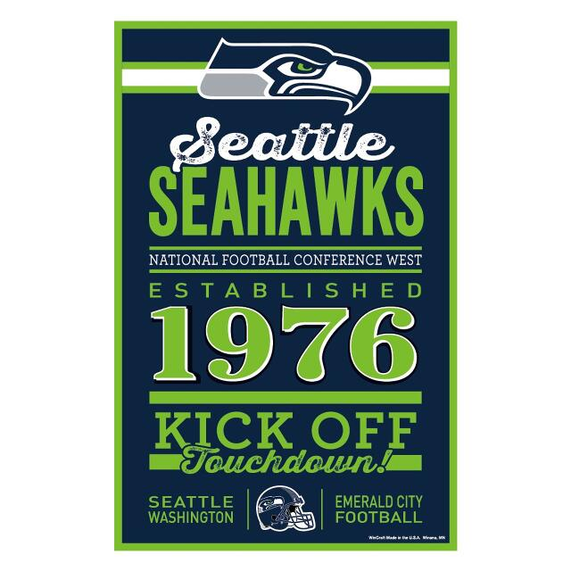 SEATTLE SEAHAWKS HOME WORDAGE 11X17 CARTEL DE PARED