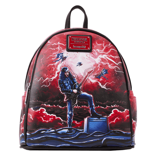 STRANGER THINGS EDDIE MUNSON TRIBUTE GLOW LOUNGEFLY MINI BACKPACK