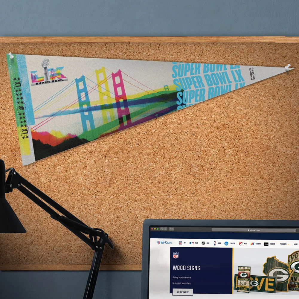 SUPER BOWL LX 12" X 30" PREMIUM PENNANT