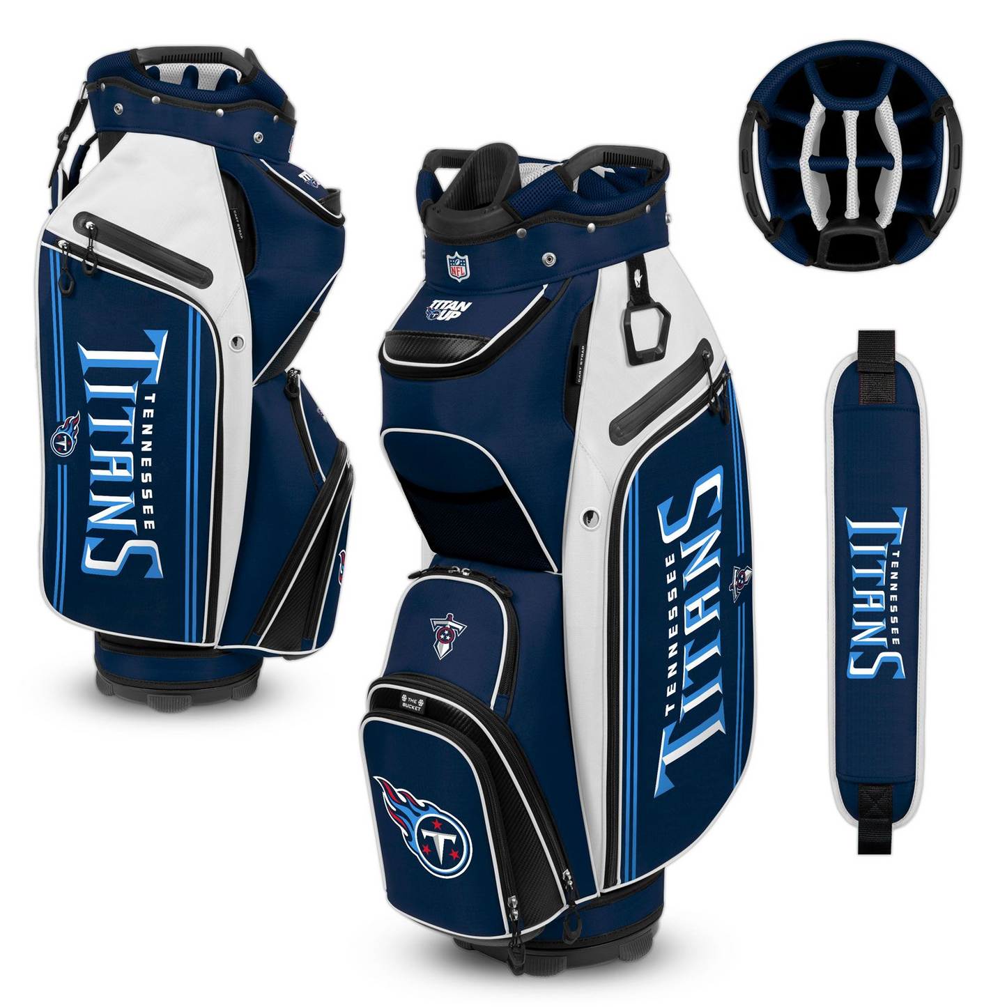 TENNESSEE TITANS TEAM EFFORT BUCKET III COOLER CART GOLF BAG
