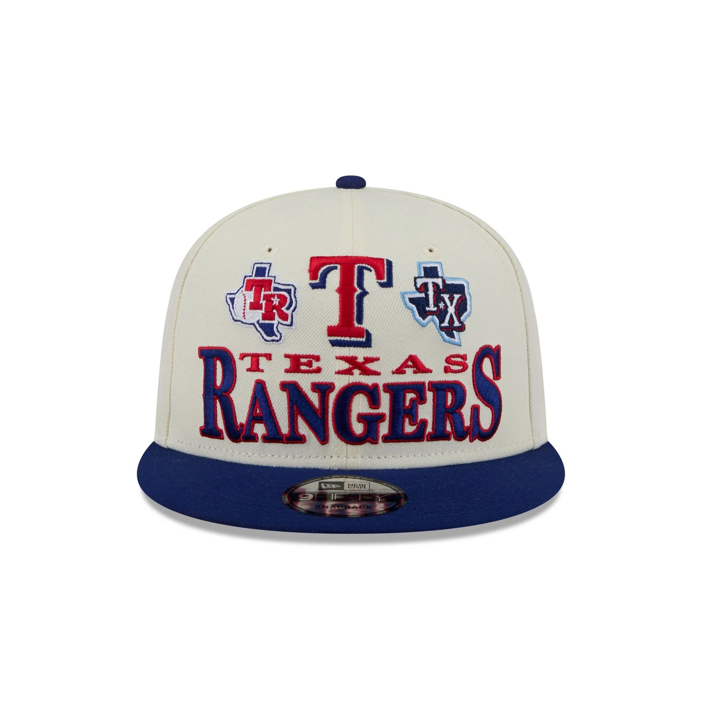TEXAS RANGERS ARCHIVE 9FIFTY SNAPBACK HAT - CHROME WHITE