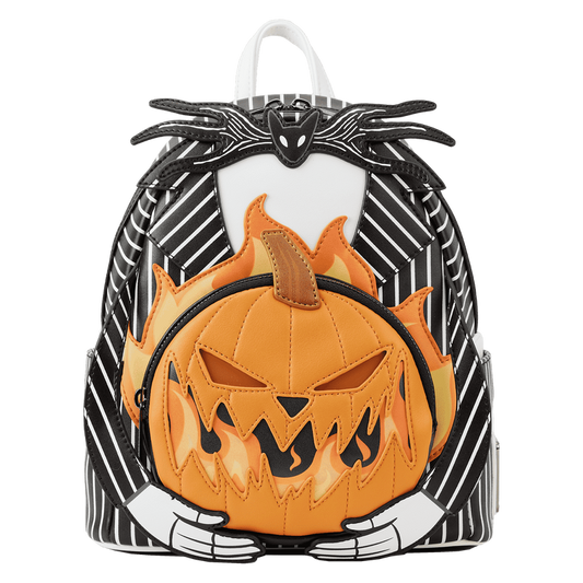 THE NIGHTMARE BEFORE CHRISTMAS -  LIGHT-UP PUMPKIN KING LOUNGEFLY MINI BACKPACK